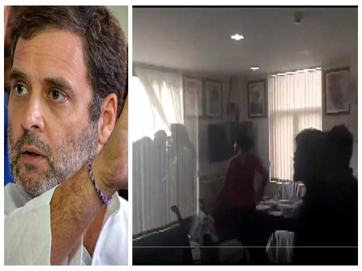 Kerala Congress MP Rahul Gandhi office in Wayanad vandalised- Watch Video Congress Office Attack: திடீர்னு உள்ளே வந்த கும்பல்! அடிதடி பரபரப்பு! ராகுல் காந்தியின் அலுவலகம் சூறையாடல்!