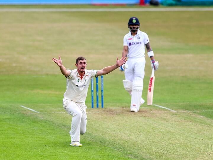India vs Leicestershire Warm Up Match Day 1 IND 246 for 8 Wickets at Stumps Rain stops play IND vs LEI 1st Day: 21 साल के इंग्लिश काउंटी बॉलर के आगे ढेर हो गए भारतीय बल्लेबाज, केएस भरत ने बचाई लाज