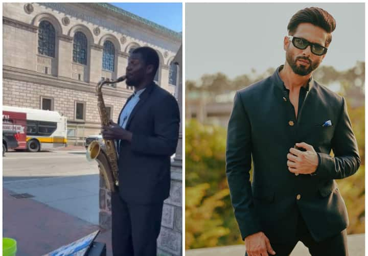 US street artist plays Kabir Singh Tujhe Kitna Chahne Lage Hum on saxophone Watch: यूएस स्ट्रीट आर्टिस्ट ने सैक्सोफोन पर बजाया कबीर सिंह का सुपरहिट सॉन्ग, शाहिद कपूर को आया पसंद 