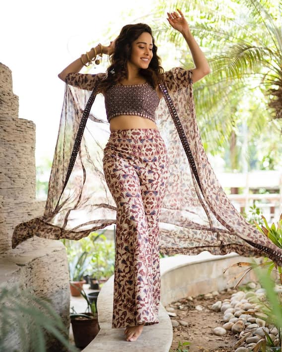 Nushrratt Bharuccha Looks Effortlessly Cool In A Boho Cape Set - SEE PICS