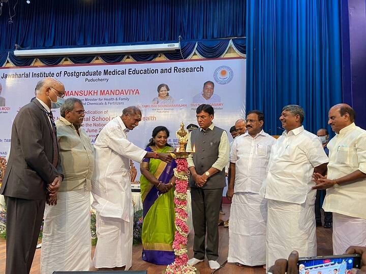 Rangasamy's request to Central Health Minister Mansuk Mandavia to allow the setting up of a medical university in Pondicherry புதுச்சேரிக்கு மருத்துவ பல்கலைக்கழகம்! மத்திய அமைச்சருக்கு கடிதம் எழுதிய முதல்வர்!