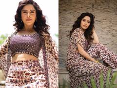 Nushrratt Bharuccha Looks Effortlessly Cool In A Boho Cape Set - SEE PICS