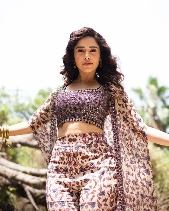 Nushrratt Bharuccha Looks Effortlessly Cool In A Boho Cape Set - SEE PICS