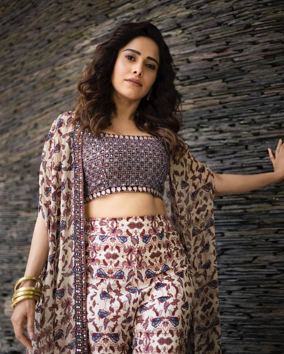 Nushrratt Bharuccha Looks Effortlessly Cool In A Boho Cape Set - SEE PICS