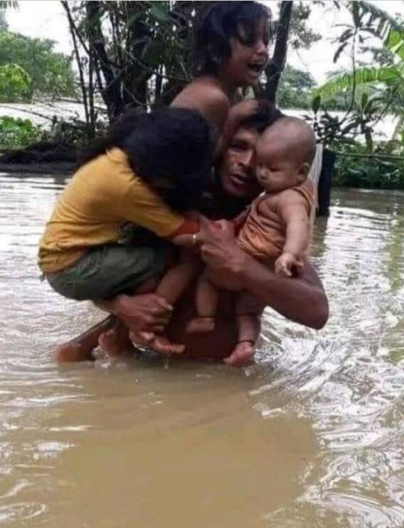 Photo: आसाममध्ये पूरस्थिती गंभीर