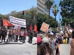 US Abortion Law: अमेरिका में गर्भपात का कानूनी हक छीने जाने पर नाराजगी, कई शहरों में विरोध प्रदर्शन