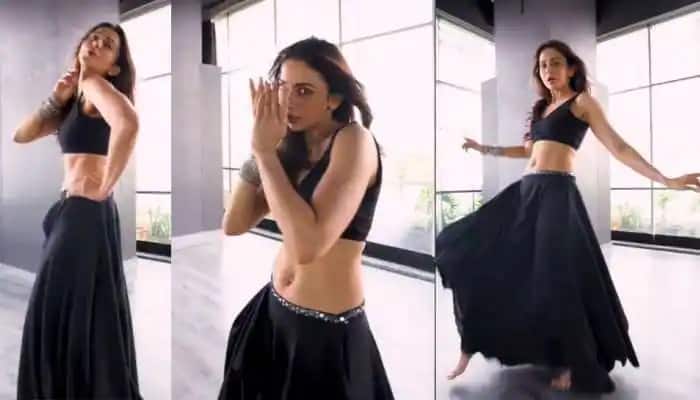 Pakistani song Pasoori : star actress Rakul Preet Singh shares her hot dance moves video on internet રકુલ પ્રીતે પાકિસ્તાની ગીત Pasoori પર કર્યો ધમાકેદાર સેક્સી ડાન્સ, હૉટ મૂવ્ઝ જોઇને ફેન્સ ચોંક્યા, જુઓ......