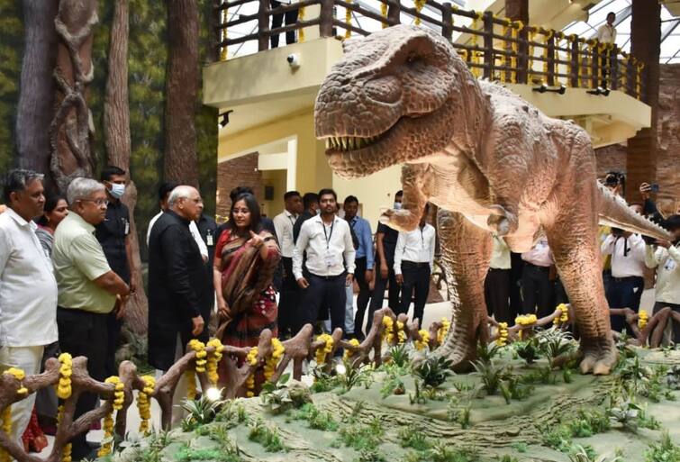 cm inaugurates dinosaur museum phase 2 fossil park  મહીસાગર:  વિશ્વના ત્રીજા ફોસિલ પાર્કમાં મુખ્યમંત્રીના હસ્તે ડાયનાસોર મ્યુઝિયમ ફેઝ-2નું  લોકાર્પણ