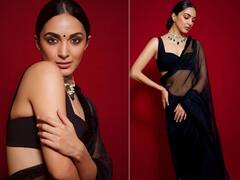 Kiara Advani Photos: ट्रांसपेरेंट ब्लैक साड़ी में कियारा आडवाणी ने कराया किलर फोटोशूट, तस्वीरें देख फैंस बोले- इंडियन ब्यूटी