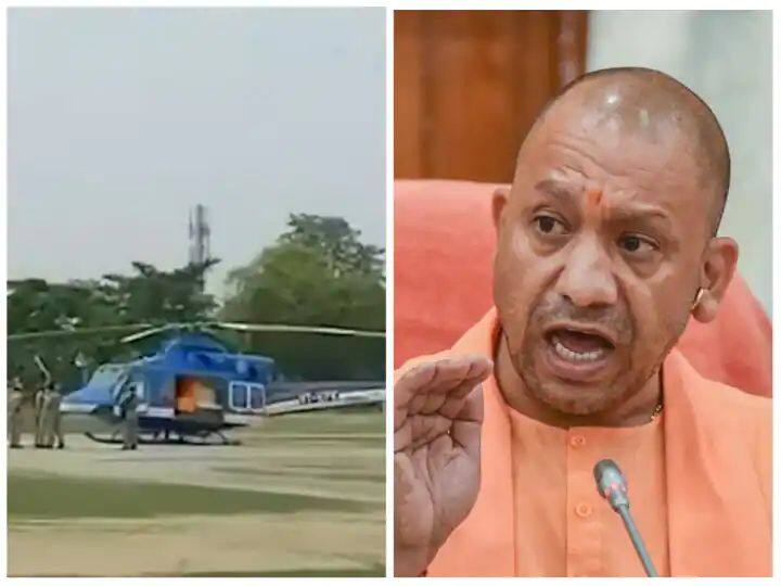 up cm yogi adityanath helicopter emergency landing varanasi after bird hit marathi news Yogi Adityanath Helicopter : वाराणसीत CM योगी थोडक्यात वाचले, हेलिकॉप्टरचे इमर्जन्सी लँडिंग, काय घडले?