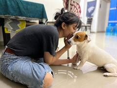 Akshara Hassan: செல்ல நாய்க்குட்டியுடன் அக்‌ஷரா ஹாசன்.. கிளிக்ஸ்!