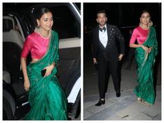 ग्रीन साड़ी में बला की खूबसूरत लगीं Tejasswi Prakash तो ब्लैक सूट में हैंडसम हंक दिखे Karan Kundrra, तस्वीरों ने फिर जीता फैन्स का दिल