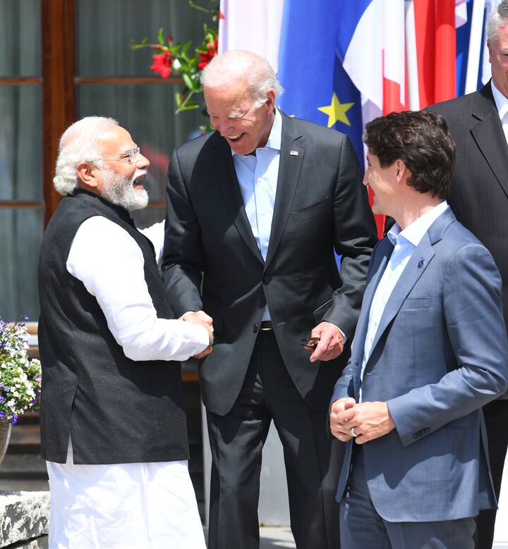 WATCH | US President Biden Walks Up To PM Modi To Greet Him Ahead Of G7 Summit WATCH | US President Biden Walks Up To PM Modi To Greet Him Ahead Of G7 Summit