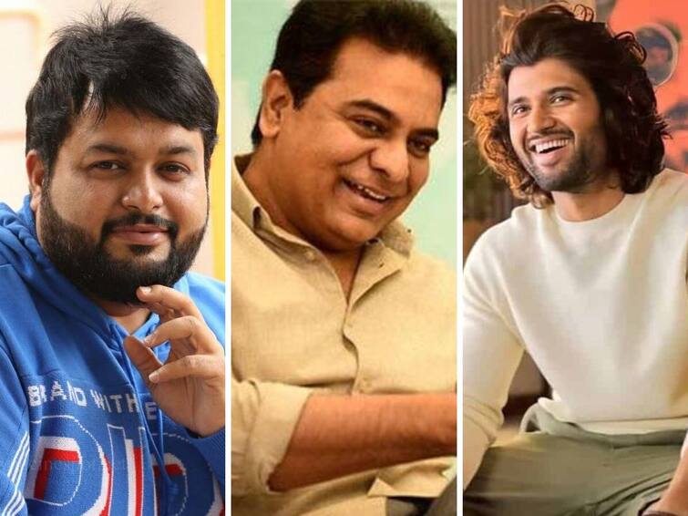 Vijay devarakonda, Thaman praises minister KTR over T Hub 2.0 KTR News: గాల్లోనే సగం బిల్డింగ్, రాత్రిపూట కళ్లు జిగేల్! ఆశ్చర్యపోయిన విజయ్ దేవరకొండ, థమన్ - కేటీఆర్‌కి అభినందనలు