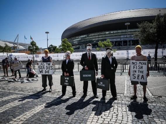 IN PICS | Activists Flag 'Ocean Emergency' During Protests As UN Ocean Conference Begins