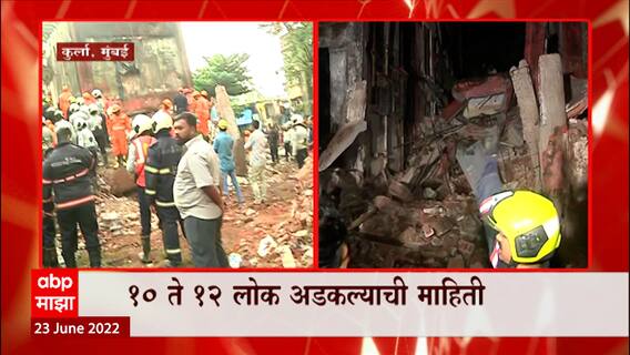Mumbai Building Collapse : कुर्ल्याात इमारत कोसळली, 12 ते 14 नागरिकांची सुखरुप सुटका : ABP Majha