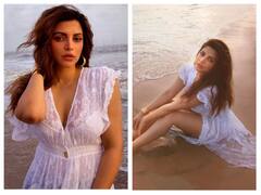 व्हाइट ट्रांसपेरेंट ड्रेस में Shama Sikander ने दिखाई सिजलिंग अदाएं, किलर लुक से समुद्र किनारे गिराईं बिजलियां
