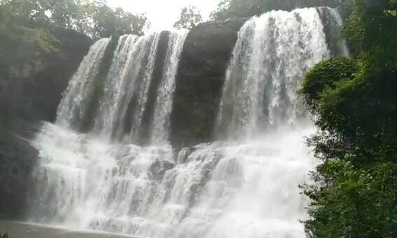 अन् राजापुरातील सवतकडा धबधबा ओसंडून वाहू लागला