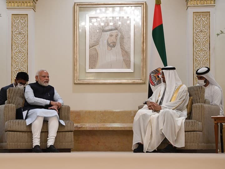 PM Modi Meets UAE President Sheikh Mohamed In Abu Dhabi