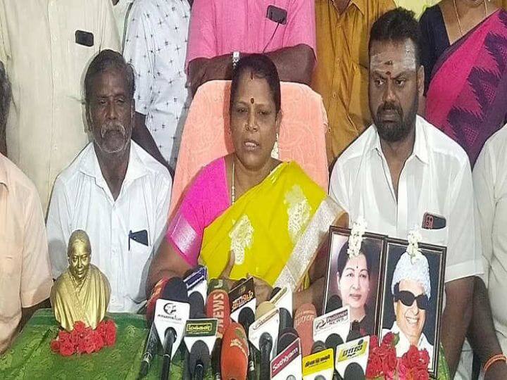 O Panneer Selvam will definitely join BJP AIADMK ex-minister Valarmathi interview பன்னீர்செல்வம் நிச்சயம் பாஜகவில் இணைவார் - அதிமுக முன்னாள் அமைச்சர் வளர்மதி