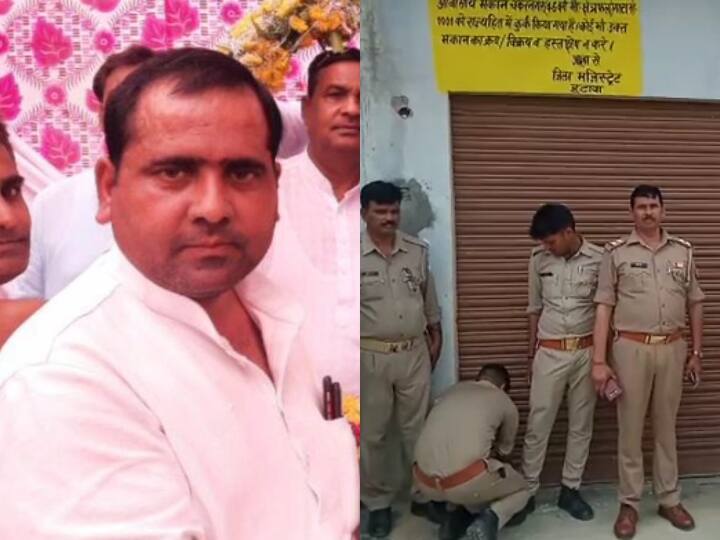 Etawah Police attached house of Block Pramukh representative threatened SDM for seizing the vehicle ANN Etawah News: इटावा में गैंगस्टर शिव किशोर की चार करोड़ की संपत्ति कुर्क, वाहन सीज करने पर SDM को दी थी धमकी