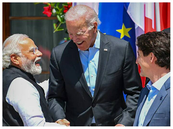 US President Joe Biden met PM Modi discussed with Canadian Prime Minister in G7 Summit G7 Summit: पीएम मोदी से गर्मजोशी से मिले अमेरिकी राष्ट्रपति जो बाइडेन, कनाडाई प्रधानमंत्री से हुई चर्चा