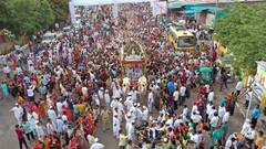 Ashadhi Wari :  ‘ग्यानबा तुकाराम, ज्ञानोबा तुकाराम’च्या जयघोषात संत तुकाराम महाराजांच्या पालखीचे बारामतीत स्वागत