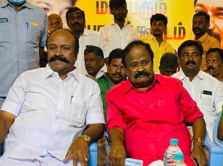 Minister Periyakaruppan Speech at the DMK Public Meeting held in Manamadurai, Sivagangai District ‛சிவி சண்முகம் ஒரு காட்டுமிராண்டி... மைக்கை கடித்து குதறினார்...’ அமைச்சர் பெரிய கருப்பன் தாக்கு!