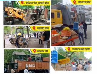 Nagpur :  विरोधाला न जुमानता अतिक्रमणाचा सफाया; अतिरिक्त पोलिस बंदोबस्त तैनात
