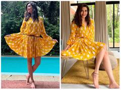 Karishma Tanna की येलो शॉर्ट ड्रेस में लगीं स्टनिंग, तस्वीरें देख फैंस ने कहा- फ्लावर नहीं फायर है