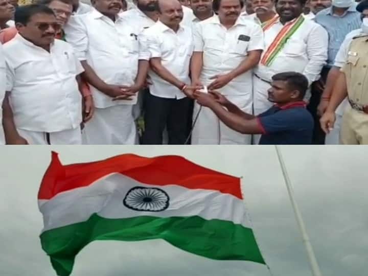 kanyakumari: The tallest national flag in Tamil Nadu was hoisted by Tamil Nadu Minister Mano Thangaraj More தமிழகத்தில் மிக உயரமான தேசியக்கொடி -  குமரியில் அமைச்சர் மனோ தங்கராஜ் ஏற்றினார்