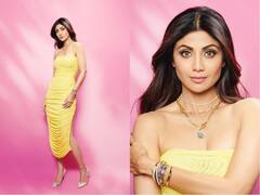 Shilpa Shetty Pics: येल्लो बॉडीकॉन ड्रेस में सूरज की तरह चमकीं शिल्पा शेट्टी, ग्लैमरस अवतार देख फैंस के उड़े होश