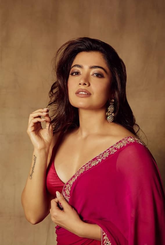 Rashmika Mandanna In A Pink Saree Exudes Elegance Like No Other - SEE PICS