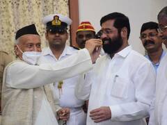 Maharashtra: एकनाथ शिंदे होंगे महाराष्ट्र के अगले सीएम, गर्वनर ने खिलाई मिठाई | देखें तस्वीरें