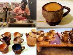 In Pics: रायपुर में सुरेंद्र बैरागी मंदिरों के नारियल खोल से बन रहें चाय के कप, देखें खास तस्वीरें