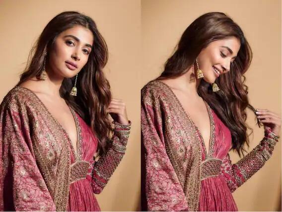 Pooja Hegde Pics: સાઉથ સિનેમામા ધમાલ મચાવીને હવે બૉલીવુડનો રસ્તો પકડનારી એક્ટ્રેસે પૂજા હેગડે આજકાલ ખુબ ચર્ચામાં છે. પૂજા હેગડે સલમાન ખાન સાથેના પોતાના આગામી પ્રૉજેક્ટને લઇને પણ ખુબ ચર્ચામાં છે. હવે તેને પોતાની બ્યૂટીફૂલ તસવીરો શેર કરી છે, જેમાં તે એકદમ સુંદર અને સેક્સીલૂક વાળી લાગી રહી છે. આ તસવીરોના ફેન્સ દિવાના થઇ ગયા છે. જુઓ એક્ટ્રેસનો ટ્રેડિશનલ અવતાર.........