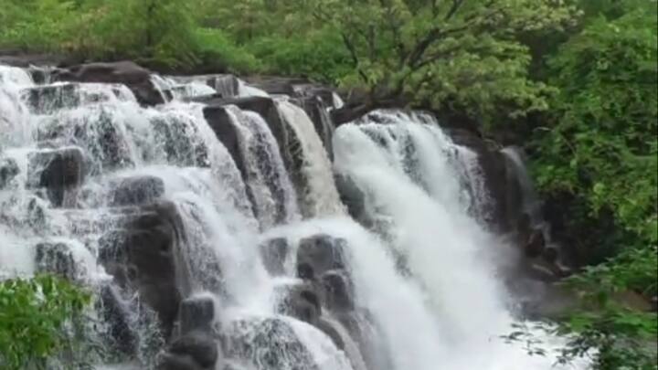 मुंबई-गोवा महामार्गावर जर तुम्ही प्रवास करत असाल तर कणकवली पासून काही अंतरावर असणारा निसर्गरम्य सावडाव धबधबा पावसामुळे प्रवाहित झाला आहे.