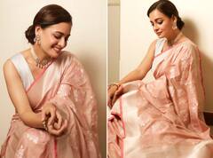 Dia Mirza Photos: पीच कलर की साड़ी में दीया मिर्जा ने बिखेरा खूबसूरती का जलवा, दिलकश अंदाओं पर अटका फैंस का दिल
