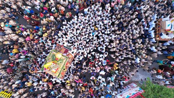 Ahmedabad: જુઓ રથયાત્રાનો નયનરમ્ય અવકાશી નજારો, જુઓ વીડિયો