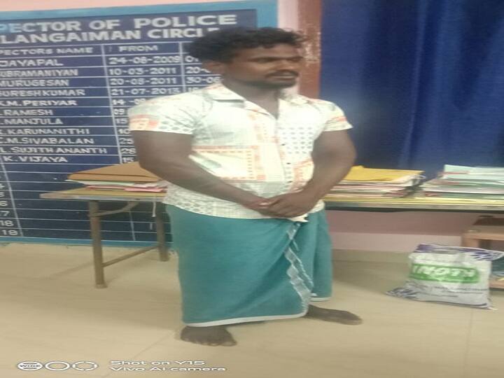 thiruvarur police attack accuest arrest தலைக்கேறிய போதை: காவலரின் கழுத்தை அறுத்த இளைஞர்!