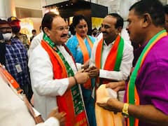 In Pics : బీజేపీ జాతీయ కార్యవర్గ సమావేశాలు, హైదరాబాద్ చేరుకున్న జేపీ నడ్డా