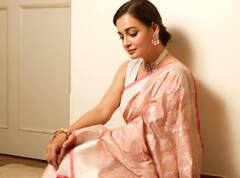 Dia Mirza Photos: पीच कलर की साड़ी में दीया मिर्जा ने बिखेरा खूबसूरती का जलवा, दिलकश अंदाओं पर अटका फैंस का दिल