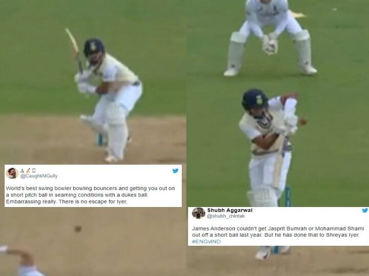 ENG vs IND:  தொடர்ந்து ஷார்ட் பந்தில் அடிசறுக்கும் ஷ்ரேயாஸ் ஐயர்... சமூக வலைத்தளங்களில் வெளுக்கும் நெட்டிசன்கள்..!