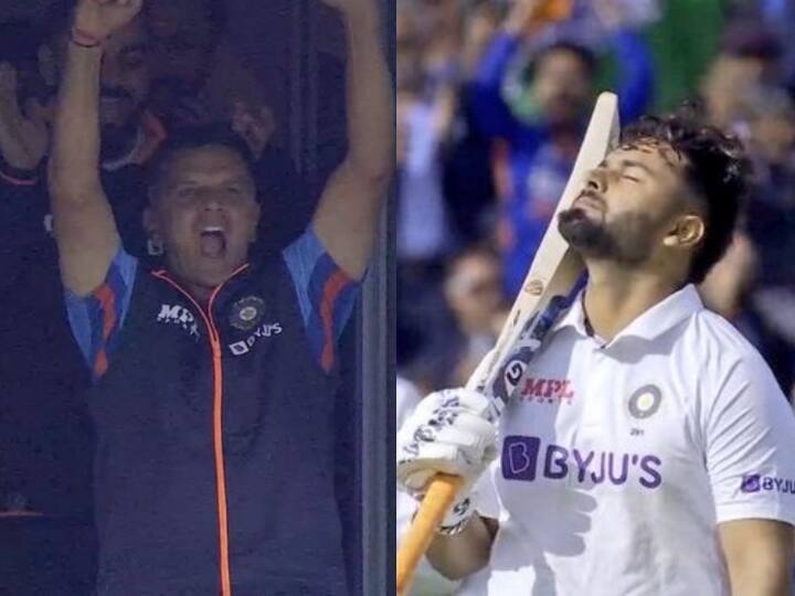 Rahul Dravid's Animated Celebration After Rishabh Pant's Century Goes Viral - Watch video Watch video : வளர்த்த கன்று கொடுத்த பெருமிதம்... பண்ட் சதமடிக்க, துள்ளிக்குதித்து மகிழ்ச்சியடைந்த ராகுல் டிராவிட்!