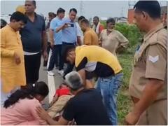 Muzaffarnagar News: मंत्री कपिल देव अग्रवाल के सामने दुर्घटनाग्रस्त हुई कार, काफिला रोक घायलों की मदद को पहुंचे