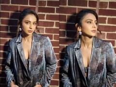 Rakul Preet Singh : अभिनेत्री रकुल प्रीत सिंहचा हटके अंदाज; बॉसी लूकमधील फोटो शेअर