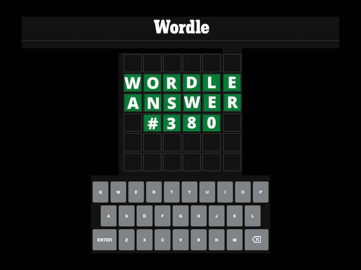 Wordle 380 Answer Today July 4 Wordle Solution Puzzle Hints Wordle 380 Answer, July 4: Check Out Hints And Clues To Solve Today's Wordle Puzzle