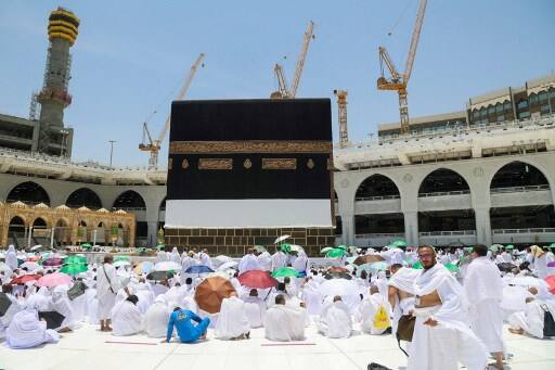 Around 2.5 million people participated in the rites in 2019, which included circling the Kaaba, the towering black cube at Mecca's Grand Mosque, meeting at Mount Arafat, and
