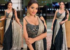 Monalisa Traditional Look: ब्लैक ड्रेस में भोजपुरी एक्ट्रेस मोनालिसा ने लूटी महफिल, सिजलिंग लुक ने बनाया फैंस को दीवाना