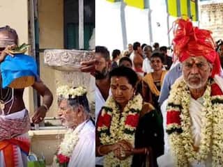SAC Shoba Temple Visit: திருக்கடையூர் கோயிலில் ஆயுள் விருத்தி ஹோமம் செய்த விஜயின் பெற்றோர்.. வைரல் ஃபோட்டோ..